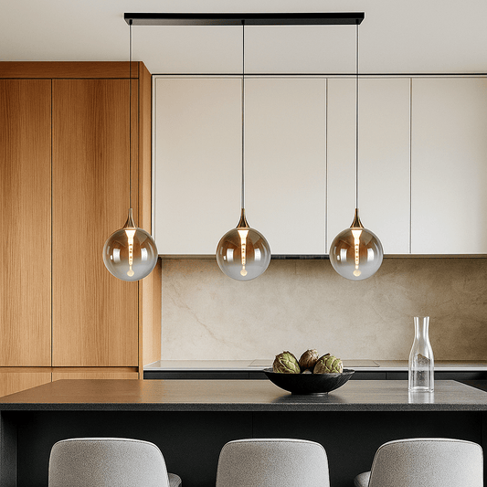 Livorno 3 Light Pendant Light - Black & Gold