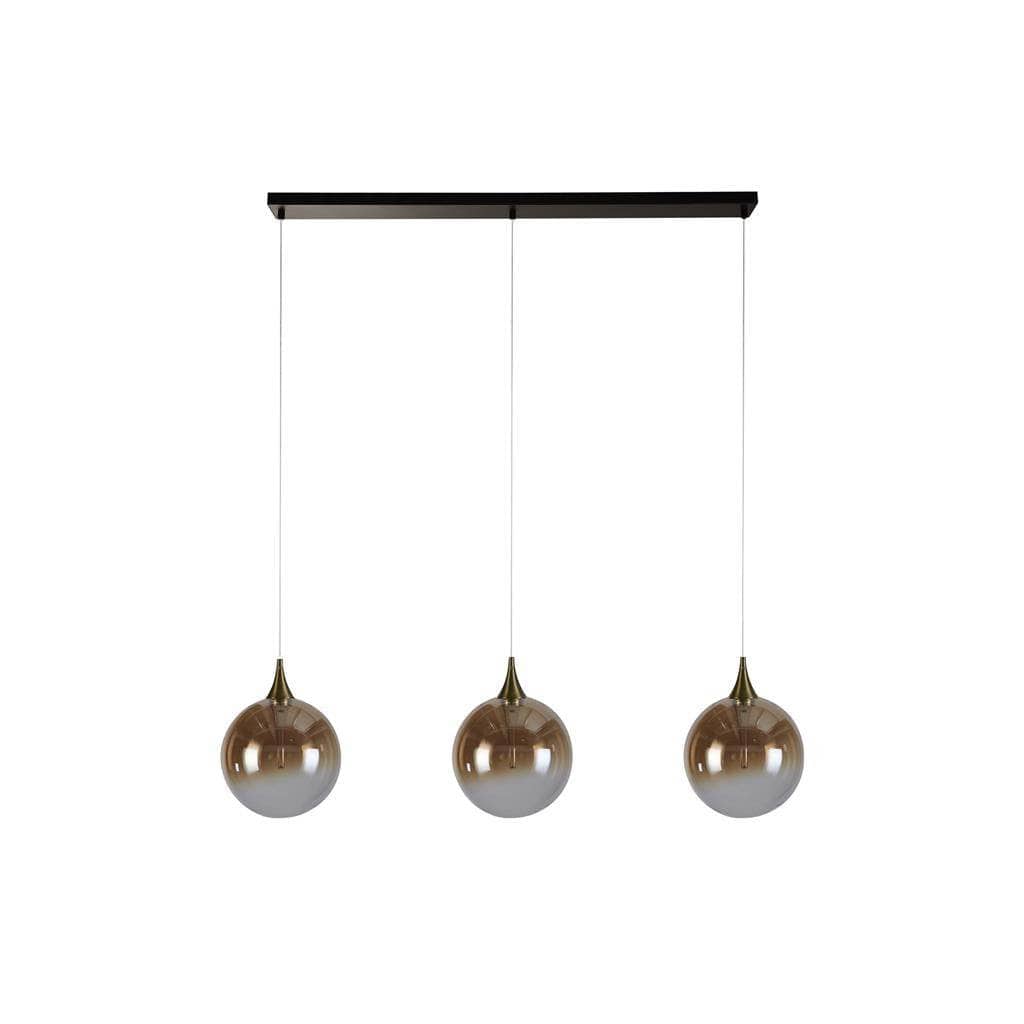 Livorno 3 Light Pendant Light - Black & Gold