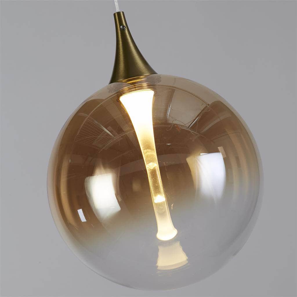 Livorno 3 Light Pendant Light - Black & Gold