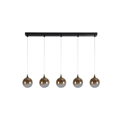 Livorno 5 Light Pendant Light - Black & Gold