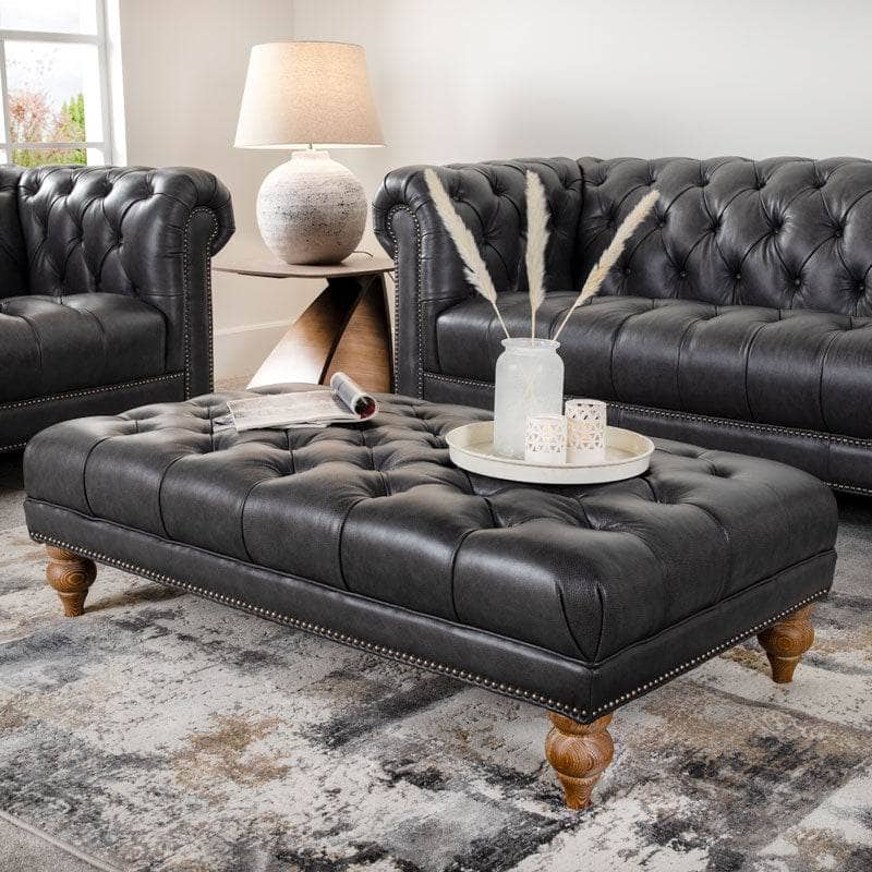 Regent Footstool - Grey