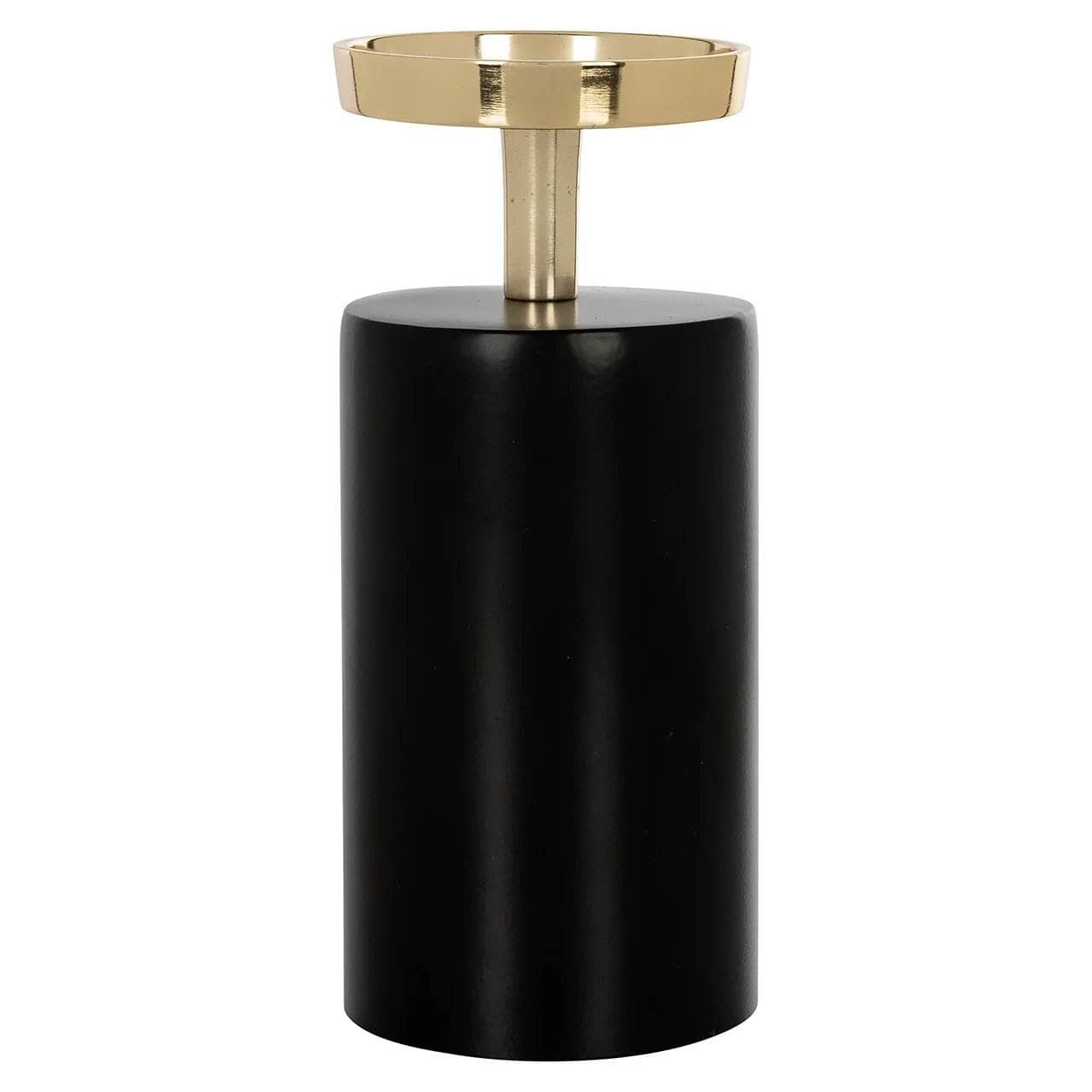 Majestique Black & Gold Candle Holder - Small