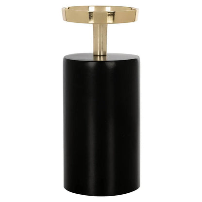 Majestique Black & Gold Candle Holder - Large