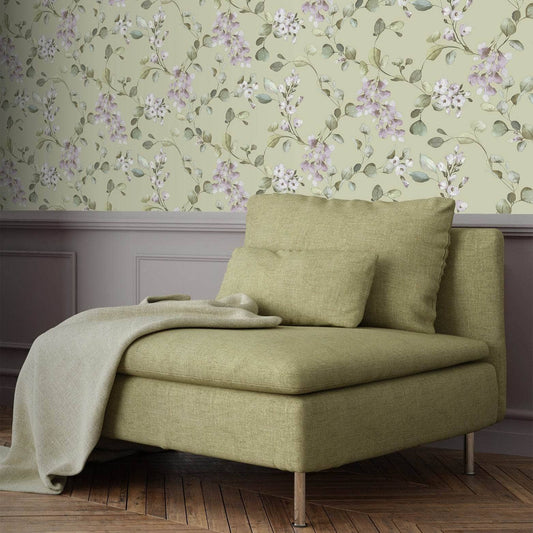 Rasch B65 Rosalie Floral Sage Wallpaper - 260652