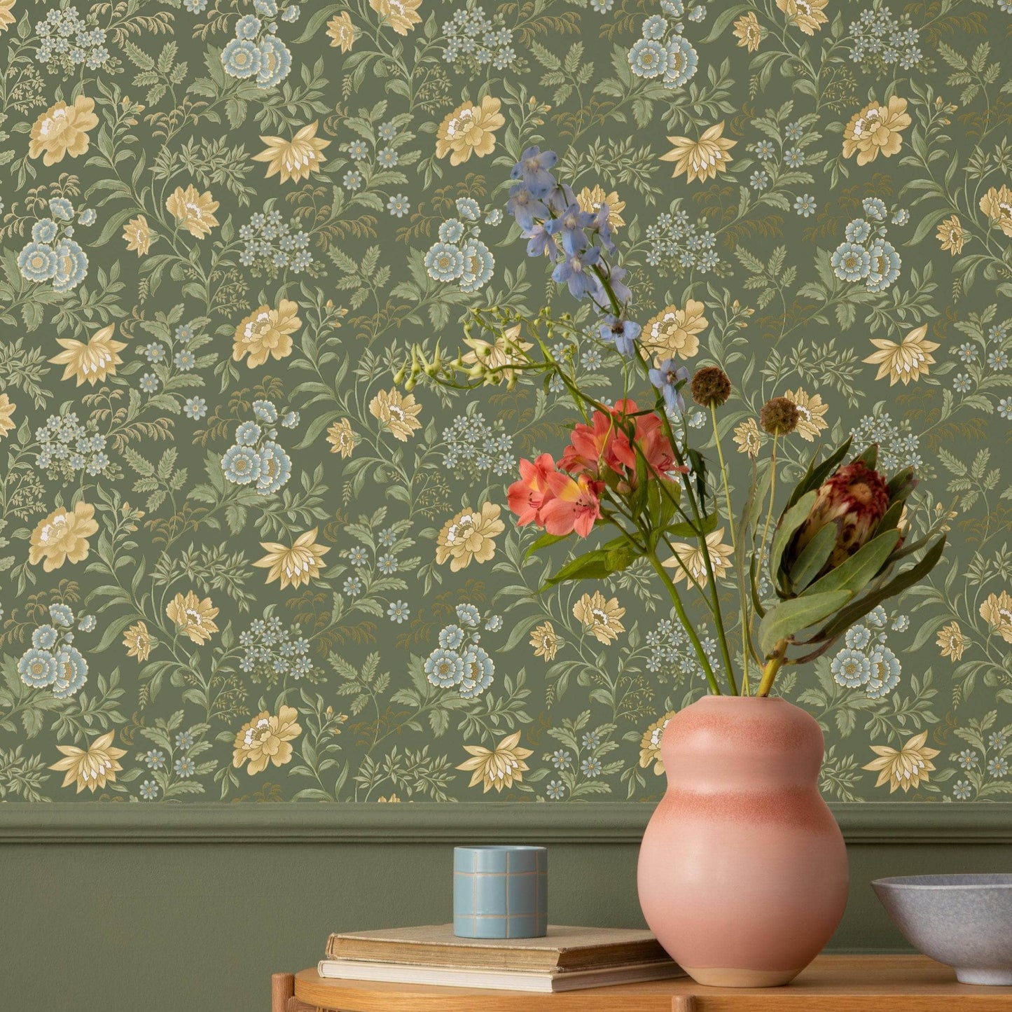 Rasch Garden Muse Evergreen Wallpaper - 100029