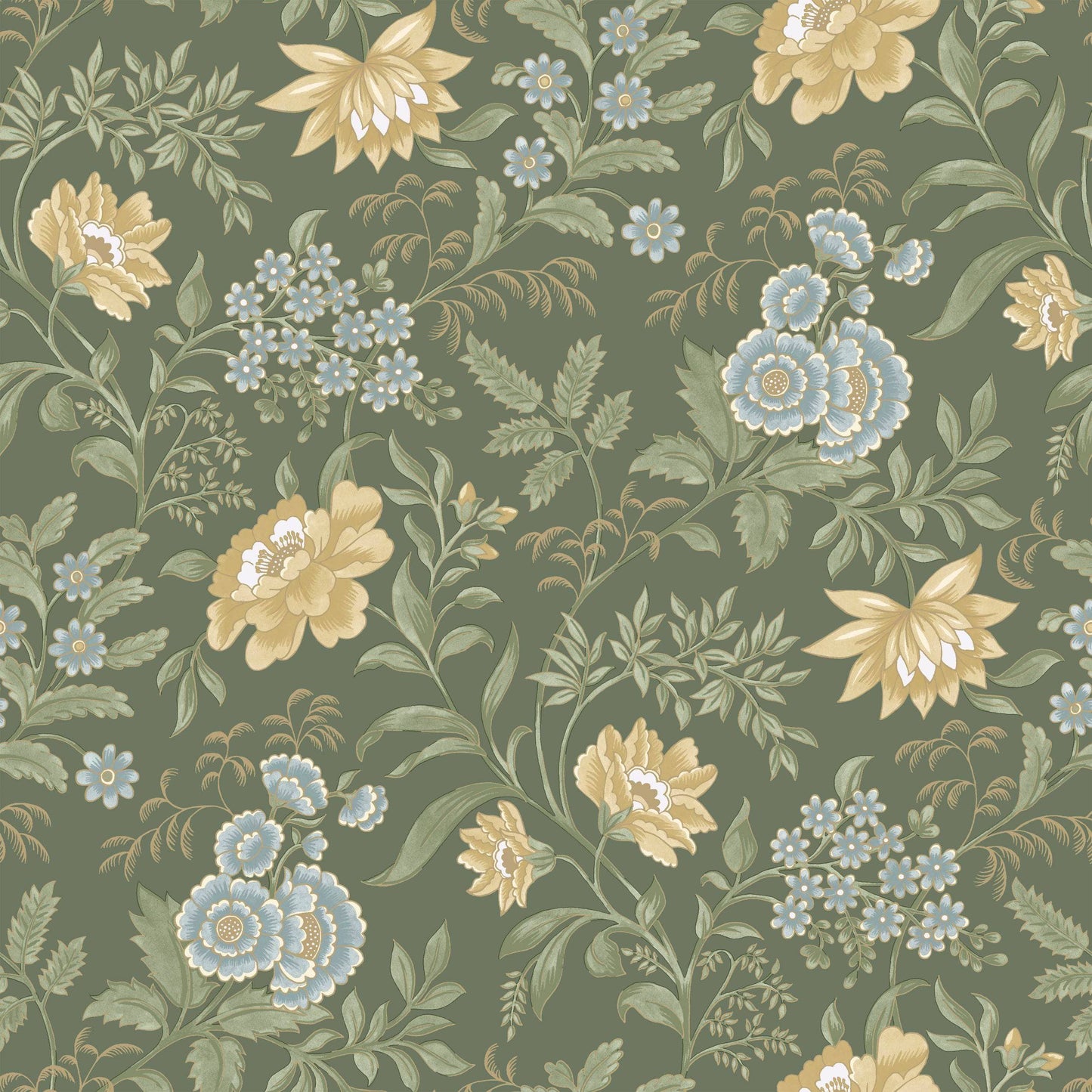 Rasch Garden Muse Evergreen Wallpaper - 100029