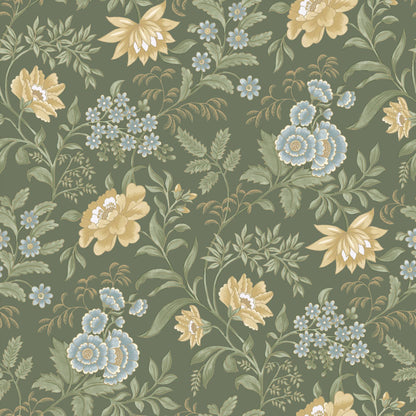 Rasch Garden Muse Evergreen Wallpaper - 100029