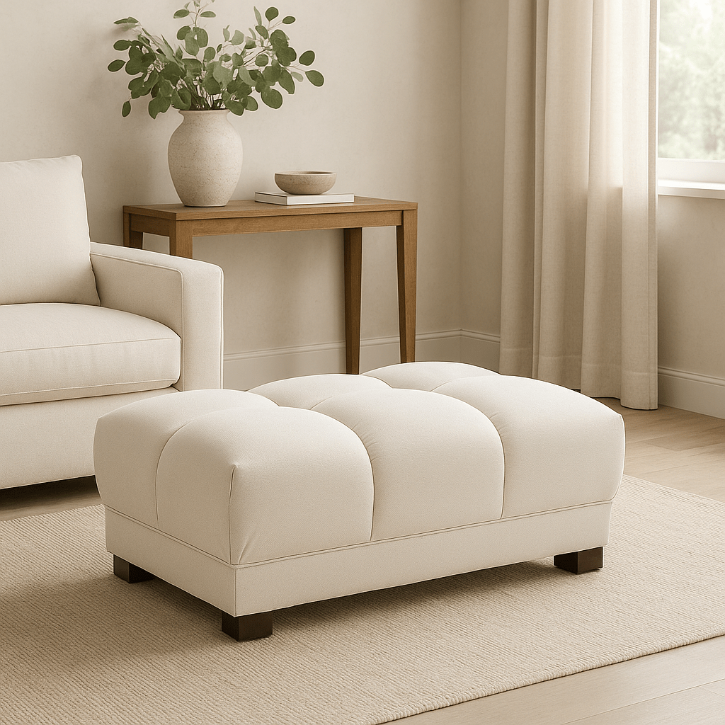Baltimore Footstool - Cream