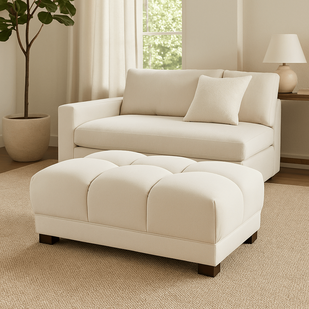Baltimore Footstool - Cream