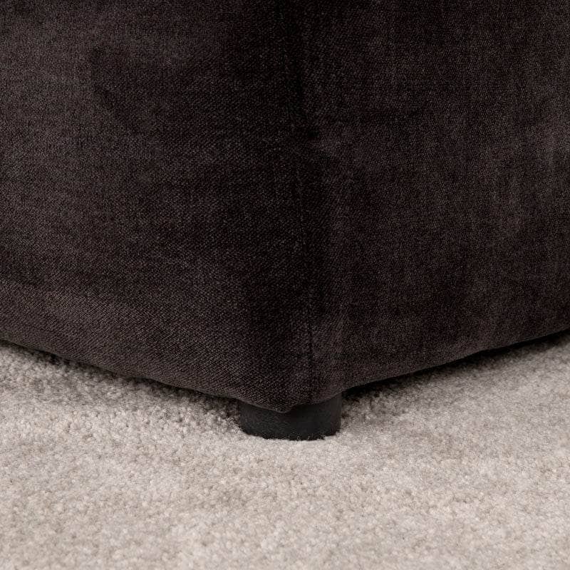 Maine Left Hand Facing Corner Sofa - Black