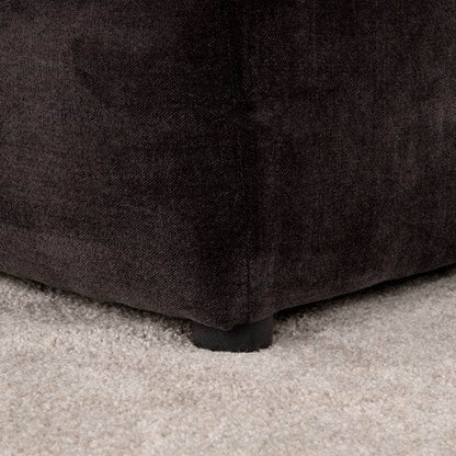 Maine Left Hand Facing Corner Sofa - Black