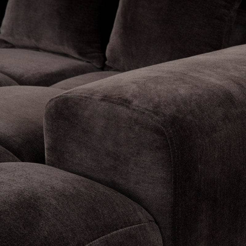 Maine Right Hand Facing Corner Sofa - Black