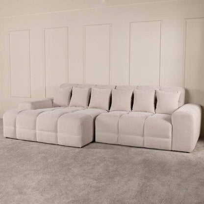 Maine Left Hand Facing Corner Sofa - Cream