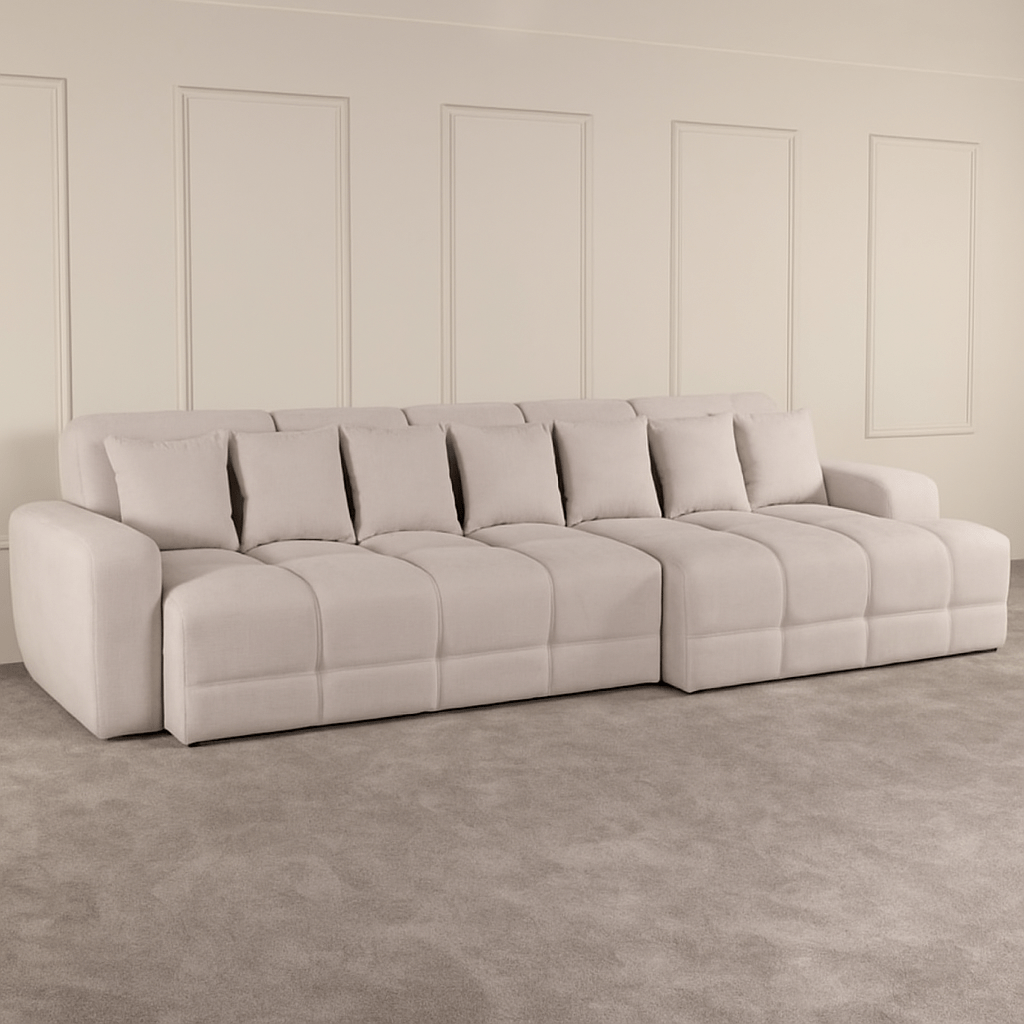 Maine Right Hand Facing Corner Sofa - Cream