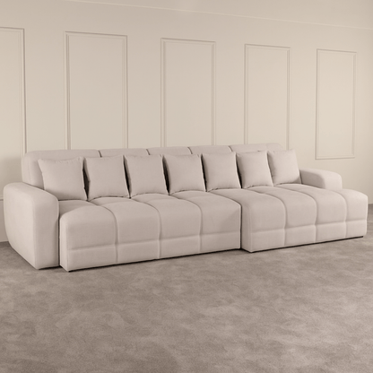 Maine Right Hand Facing Corner Sofa - Cream