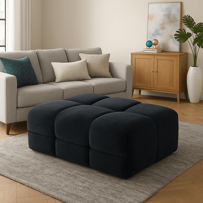 Maine Footstool - Charcoal