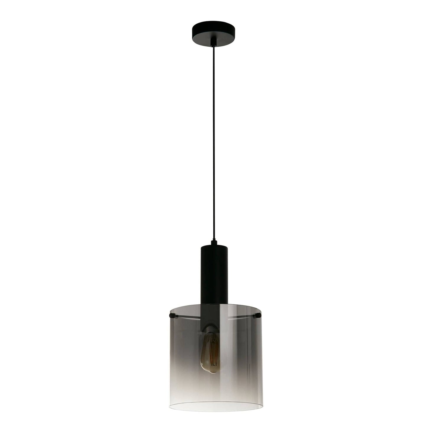 Sweden Pendant Light - Matt Black & Smoked Ombre