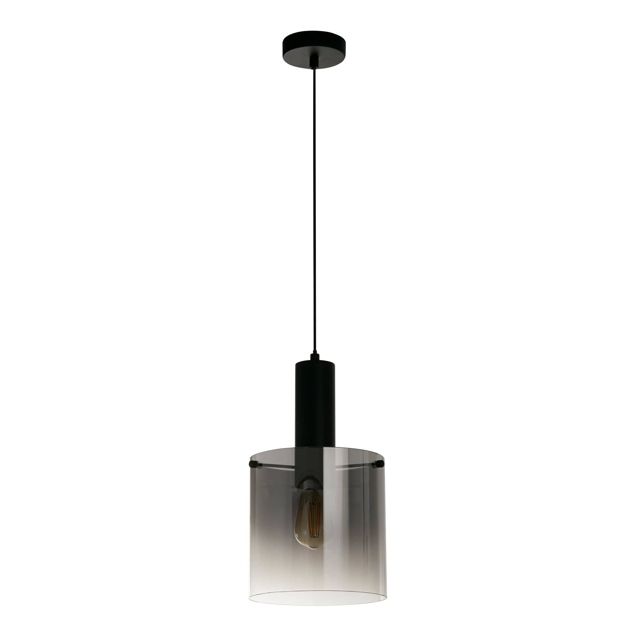 Sweden Pendant Light - Matt Black & Smoked Ombre