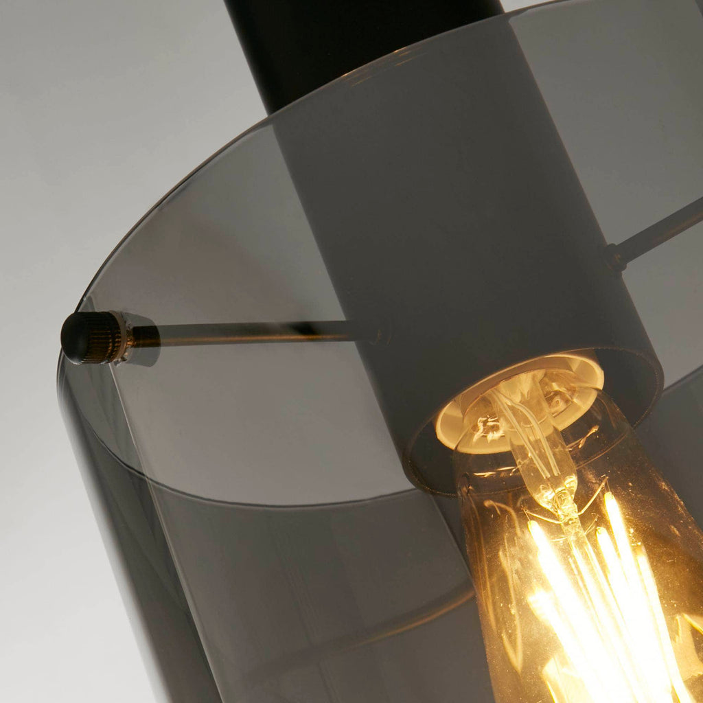 Sweden Pendant Light - Matt Black & Smoked Ombre