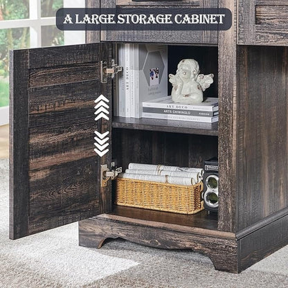 Bureau de direction en forme de L de style farmhouse, 60 pouces, bureau d'angle en bois, bureau d'ordinateur