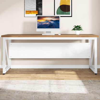 Bureau d'ordinateur en forme de L de 63 pouces avec meuble à dossiers latéral de 47 pouces, ensemble de bureau pour maison et bureau de direction.