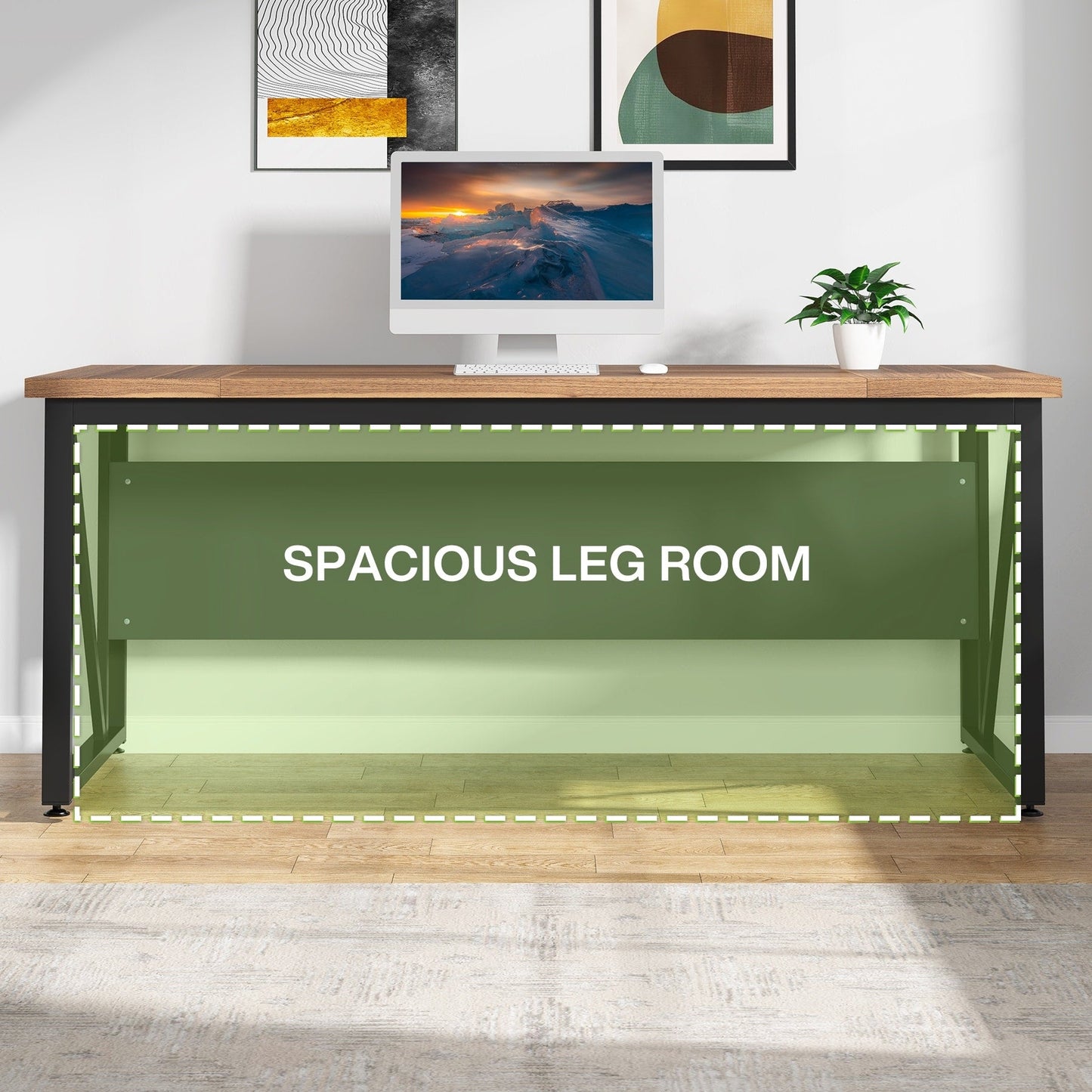 Bureau d'ordinateur en forme de L de 63 pouces avec meuble à dossiers latéral de 47 pouces, ensemble de bureau pour maison et bureau de direction.