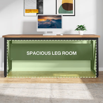 Bureau d'ordinateur en forme de L de 63 pouces avec meuble à dossiers latéral de 47 pouces, ensemble de bureau pour maison et bureau de direction.