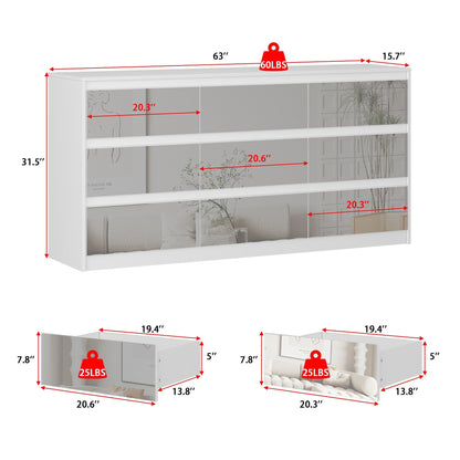Meuble de rangement à 9 tiroirs, 63W, pour salon ou chambre à coucher.
