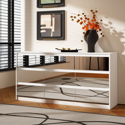 Meuble de rangement à 9 tiroirs, 63W, pour salon ou chambre à coucher.