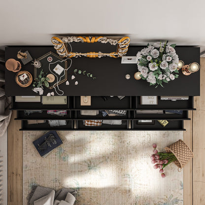 Meuble de rangement à 9 tiroirs, 63W, pour salon ou chambre à coucher.