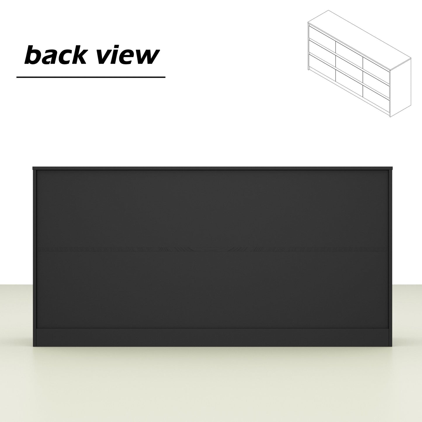 Meuble de rangement à 9 tiroirs, 63W, pour salon ou chambre à coucher.