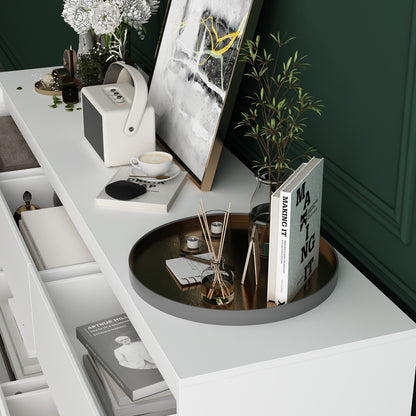 Meuble de rangement à 9 tiroirs, 63W, pour salon ou chambre à coucher.