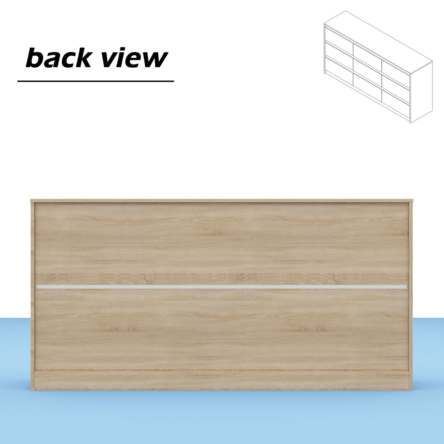 Meuble de rangement à 9 tiroirs, 63W, pour salon ou chambre à coucher.