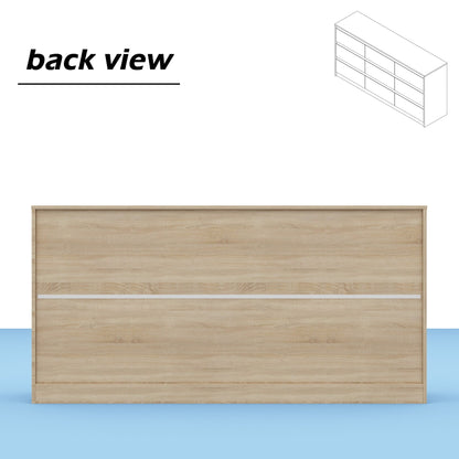 Meuble de rangement à 9 tiroirs, 63W, pour salon ou chambre à coucher.