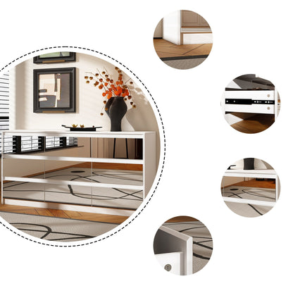 Meuble de rangement à 9 tiroirs, 63W, pour salon ou chambre à coucher.