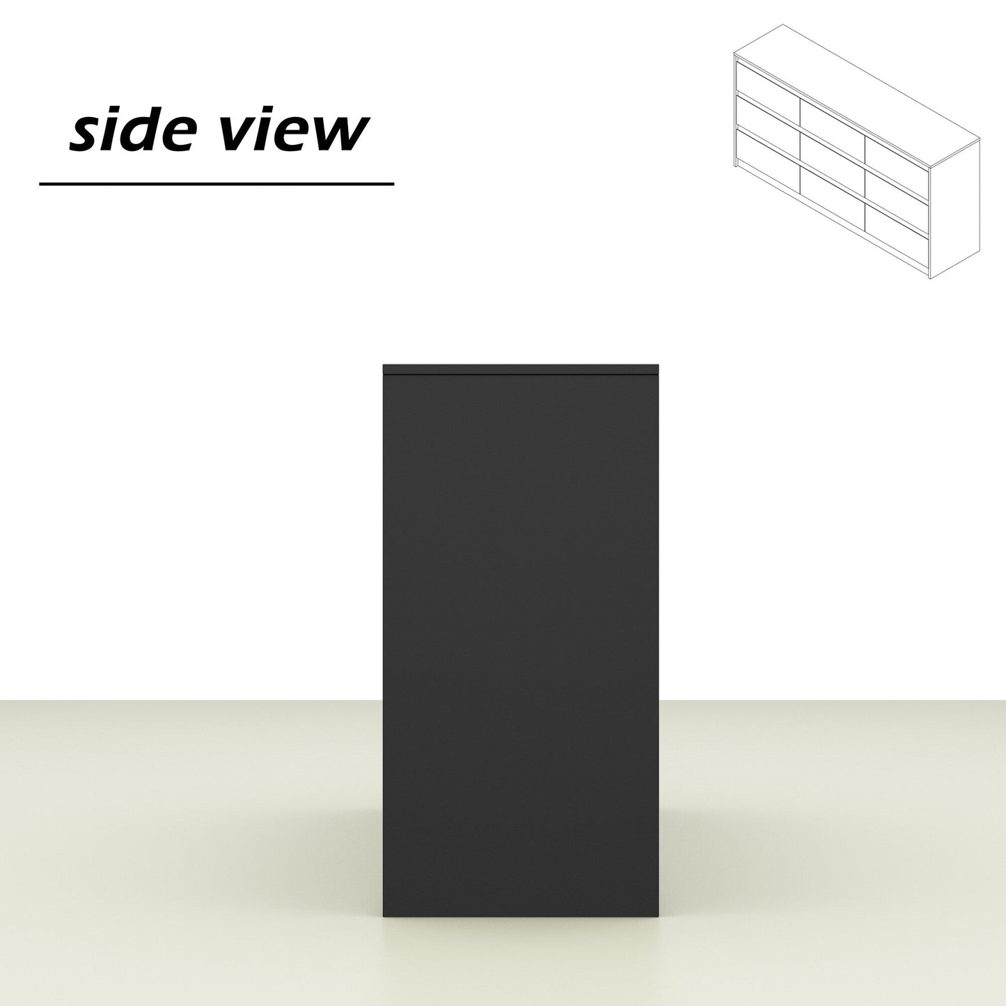 Meuble de rangement à 9 tiroirs, 63W, pour salon ou chambre à coucher.