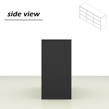 Meuble de rangement à 9 tiroirs, 63W, pour salon ou chambre à coucher.