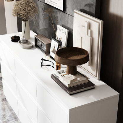 Meuble de rangement à 9 tiroirs, 63W, pour salon ou chambre à coucher.