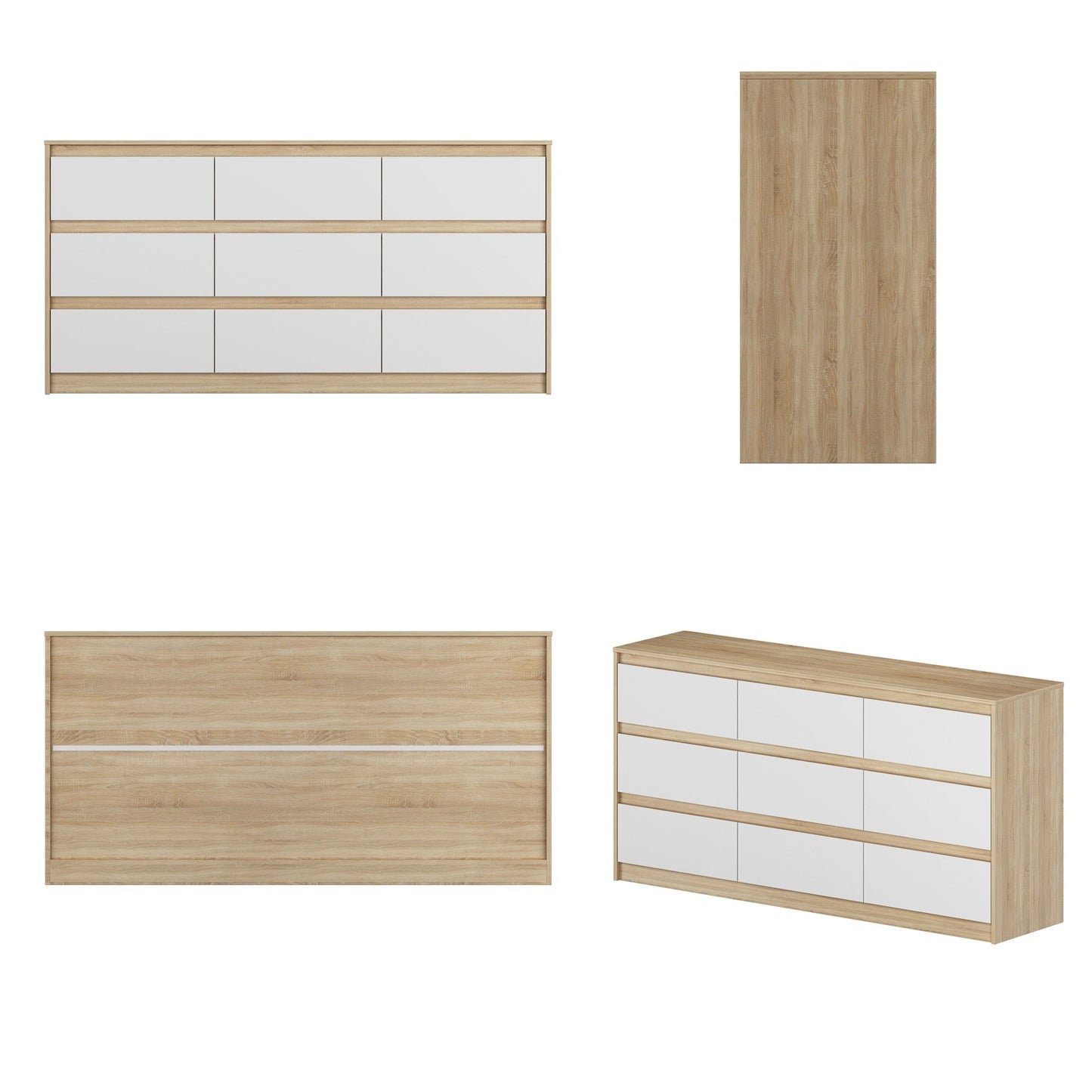 Meuble de rangement à 9 tiroirs, 63W, pour salon ou chambre à coucher.