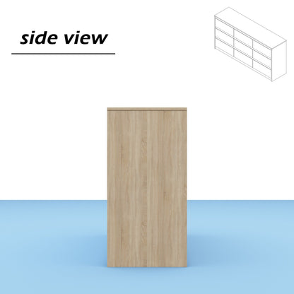 Meuble de rangement à 9 tiroirs, 63W, pour salon ou chambre à coucher.