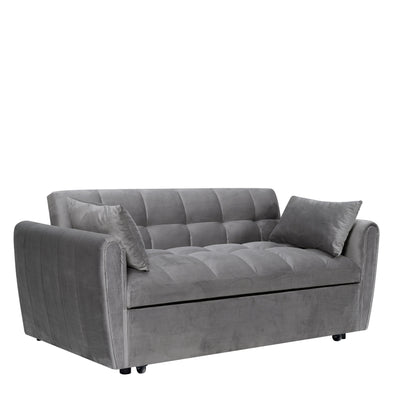 64.96 Velvet 3-in-1 Convertible Sofa Bed with Adjustable Back, Storage Pocket, and 500lb Weight Capacity