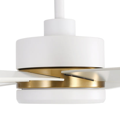 Ventilateur de plafond à LED noir à 8 pales de 65 pouces avec lumière et télécommande