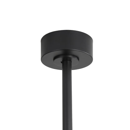 Ventilateur de plafond à LED noir à 8 pales de 65 pouces avec lumière et télécommande