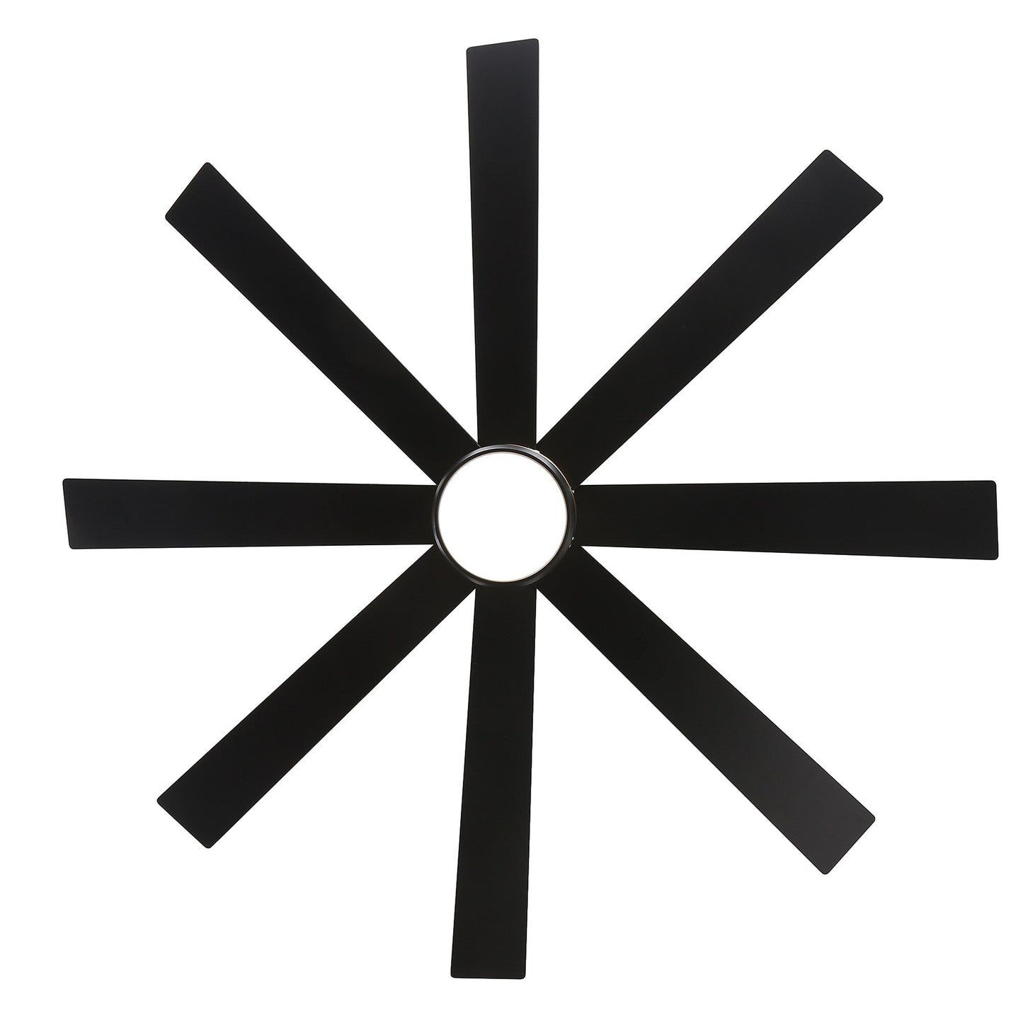 Ventilateur de plafond à LED noir à 8 pales de 65 pouces avec lumière et télécommande
