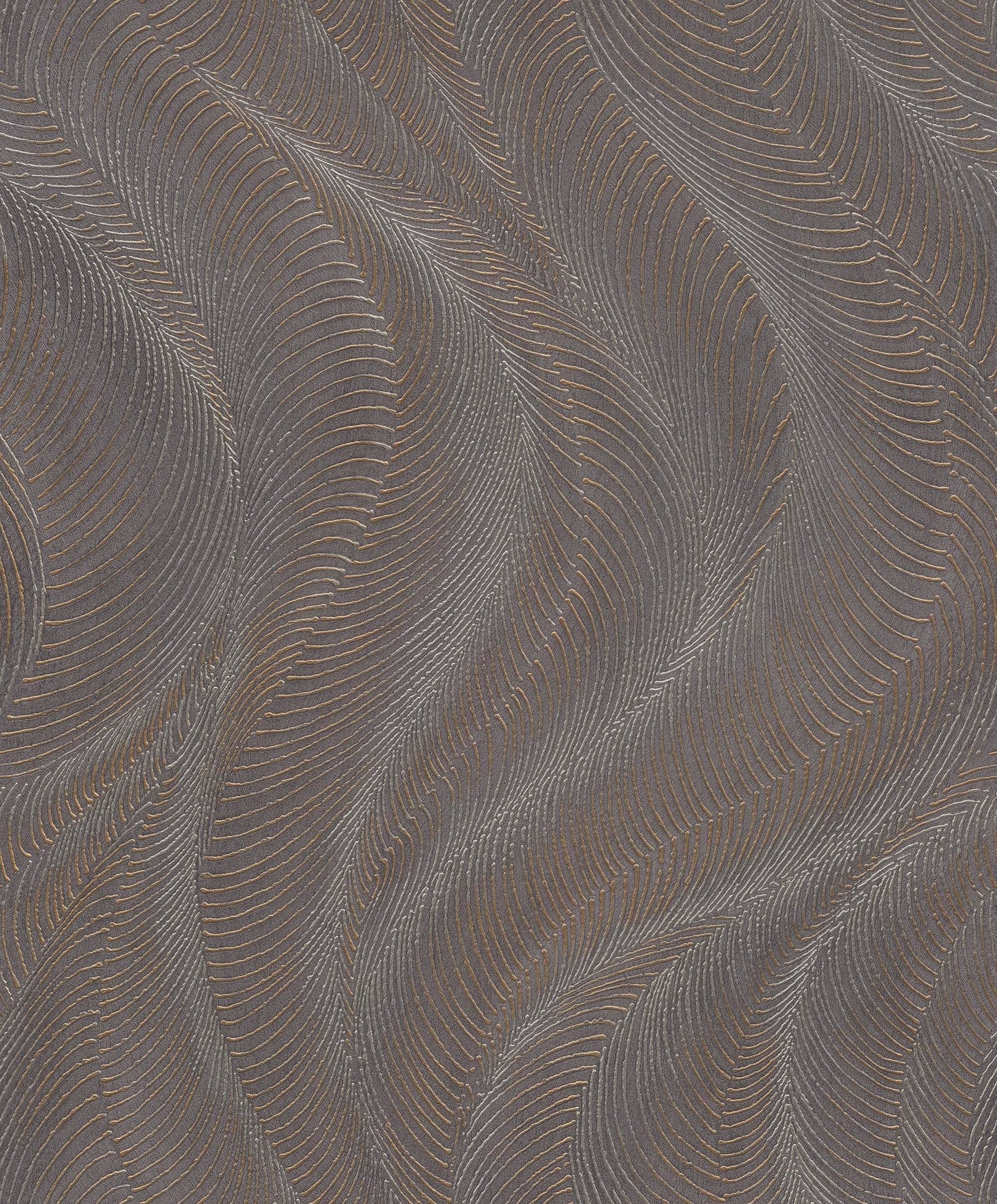Rasch B55 Opulenza Wave Plum Wallpaper - 659658