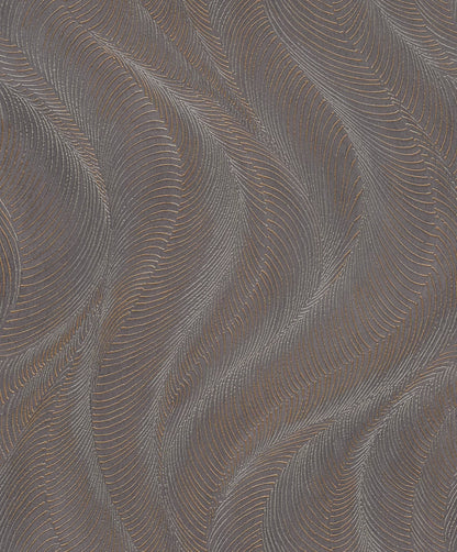 Rasch B55 Opulenza Wave Plum Wallpaper - 659658