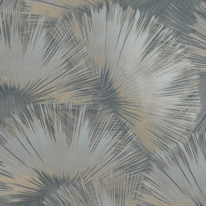 Rasch B55 Opulenza Fan Blue Wallpaper - 659764