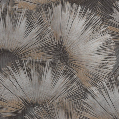 Rasch B55 Opulenza Fan Charcoal Wallpaper - 659788