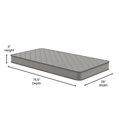 Matelas hybride à ressorts à revêtement semi-rigide de densité moyenne