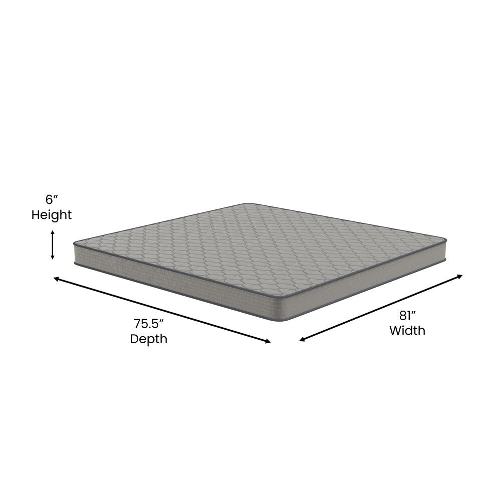 Matelas hybride à ressorts à revêtement semi-rigide de densité moyenne